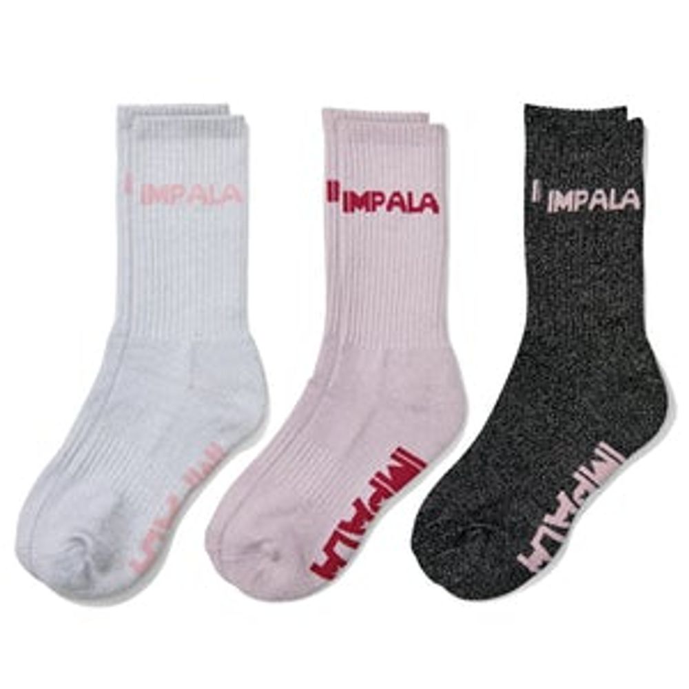 Impala Crew Socks - 3 packs