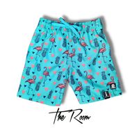 The Room Boys Volley Shorts - Sailboats on Navy - XL/14