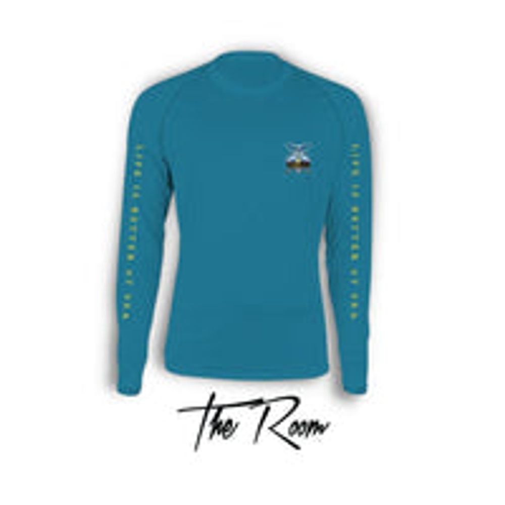 Pez-K "Better at Sea" Rashguards - Deep Teal-Large