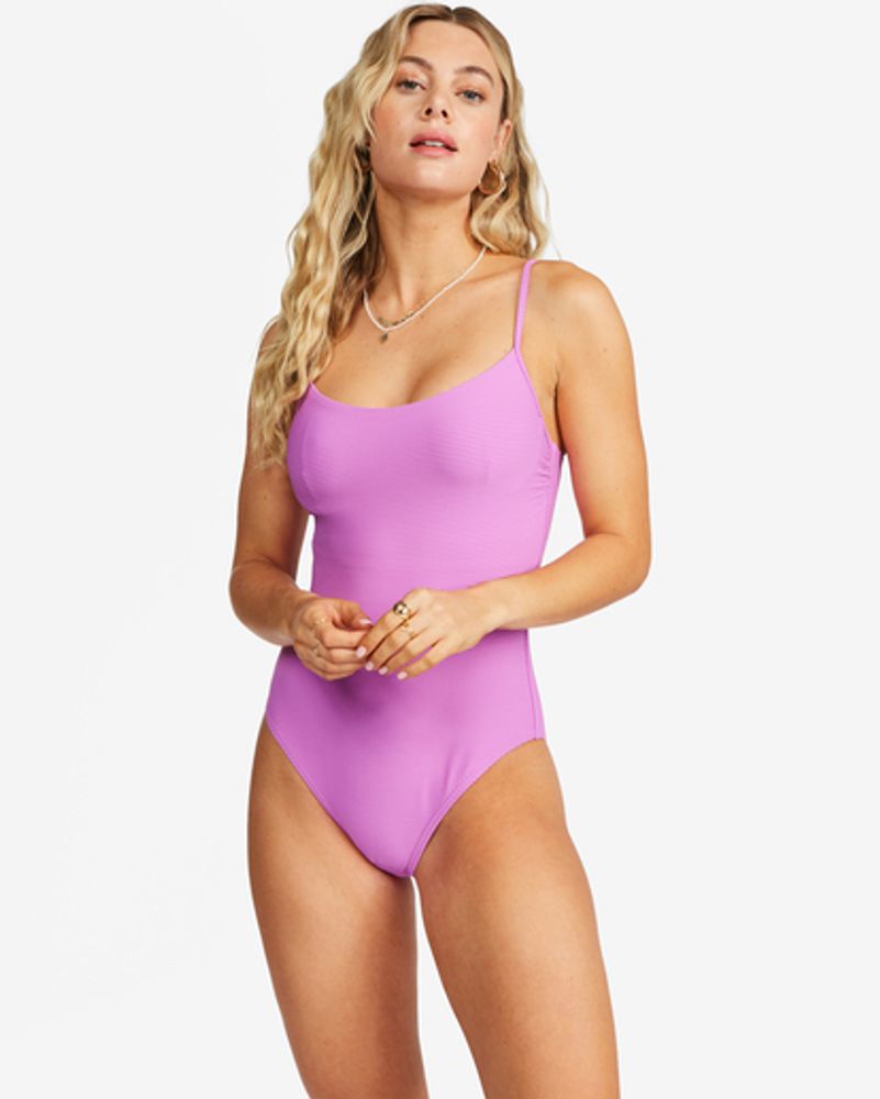 BILLABONG Tanlines Scoop Front One Piece Swimsuit "BRIGHT ORCHID"