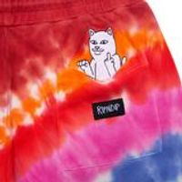 Rip and Dip OG Prisma Embroidered Red Tie Dye Sweatshorts