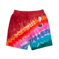 Rip and Dip OG Prisma Embroidered Red Tie Dye Sweatshorts