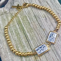 PULSERA ESCAPULARIO - DORADO