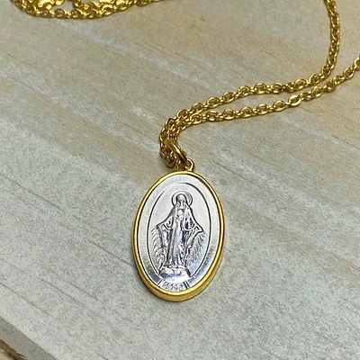 COLLAR MEDALLA VIRGEN MILAGROSA