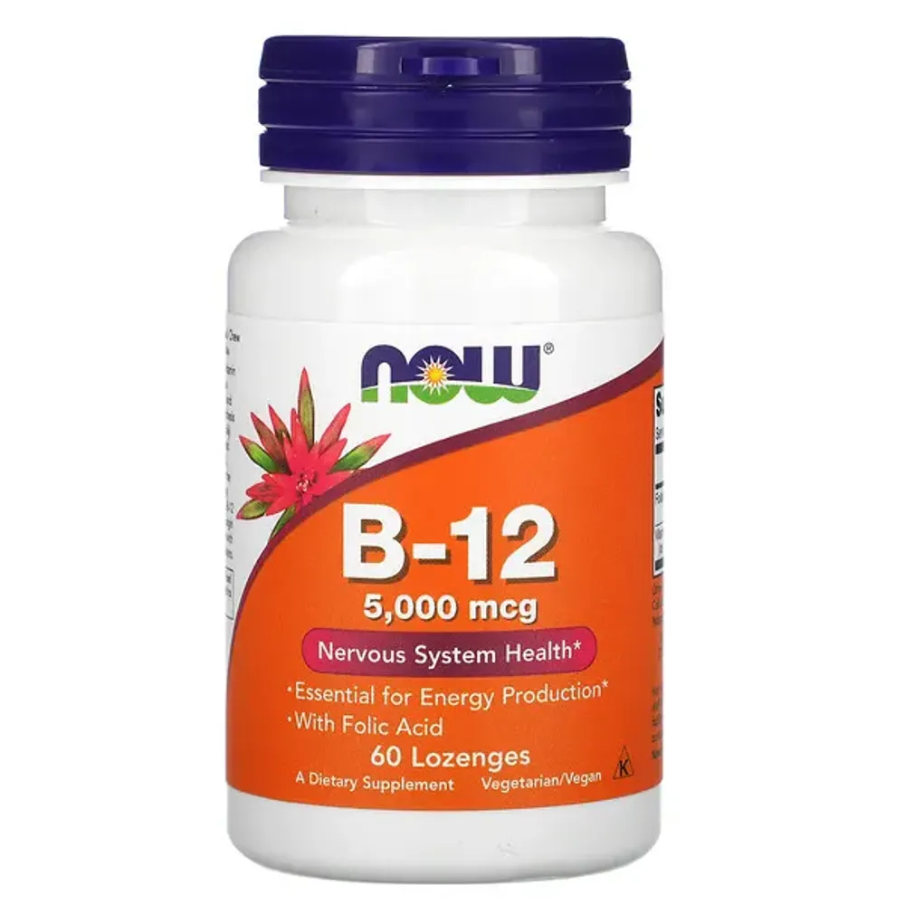 B-12 5,000mg + Folic (60 Tabs)