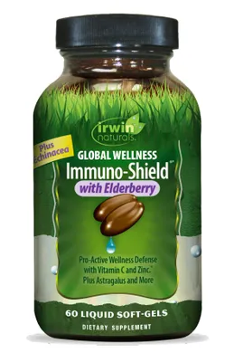 Global Wellness Immuno-Shield with Elderberry (60 Softgels)