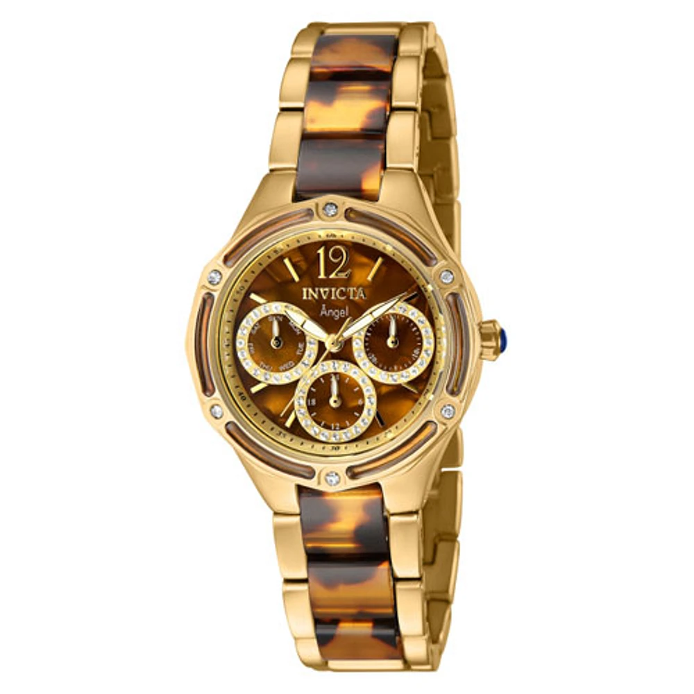 Angel Women's Watch - 35mm, Gold, Brown (40388)