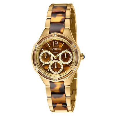 Angel Women's Watch - 35mm, Gold, Brown (40388)