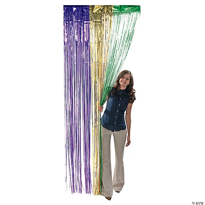 Mardi Gras Metallic Fringe Door Curtain
