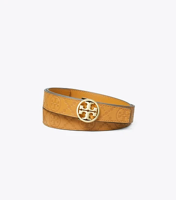 1" Miller T Monogram Leather Belt