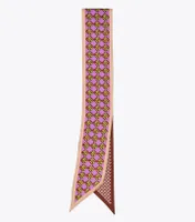 3D Checkered Logo Silk Ribbon Tie 