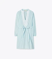 Balloon Sleeve Cotton Tunic Dress