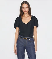 Balloon Sleeve Viscose Top
