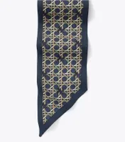 Basketweave Silk Ribbon Tie