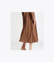 Basketweave Silky Knit Polo Dress