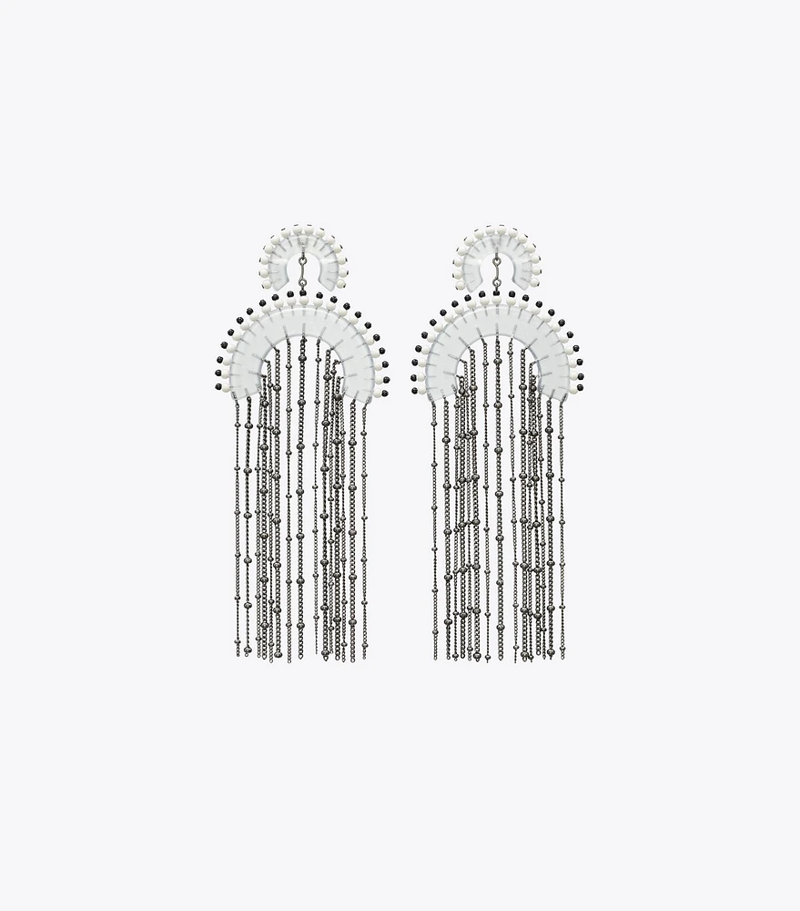 Beaded Fringe Earring