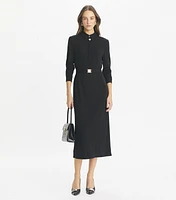 Belted Jersey Shirtdress