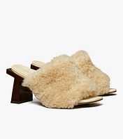 Block T Heel Shearling Mule