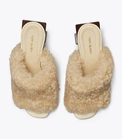 Block T Heel Shearling Mule