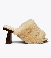 Block T Heel Shearling Mule