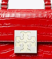 Bon Bon Croc Embossed Mini Top-Handle Bag