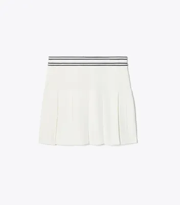Box Pleat Tech Knit Tennis Skirt