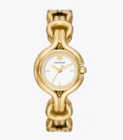 Braided Knot Watch, Gold-Tone Stainless Steel/Ivory, 28 x 45 MM 