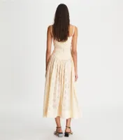 Broderie Anglaise Hook-and-Eye Dress