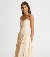 Broderie Anglaise Hook-and-Eye Dress