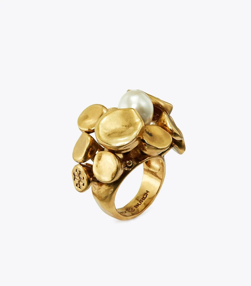 TORY BURCH GOLD POETRY OF THINGS FLOWER BUMBLE BEE RING. NEW | eBay