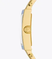 Buddy Bangle Watch, Gold-Tone/Multi-Color Stainless Steel, 26 x 32 MM