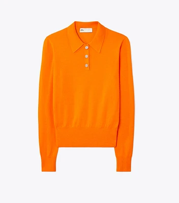 Cashmere Long-Sleeve Polo