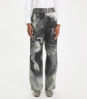 Cat Printed Cargo Pant