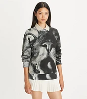 Cat Printed Crewneck