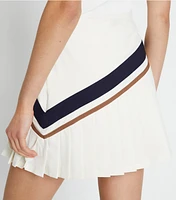 Chevron Pleated Tennis Skirt