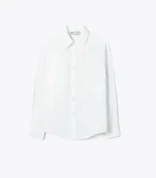 Cinched Cotton Poplin Shirt