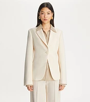 Cinched Twill Blazer