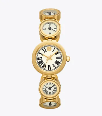 Clock Watch, Gold-Tone Stainless Steel