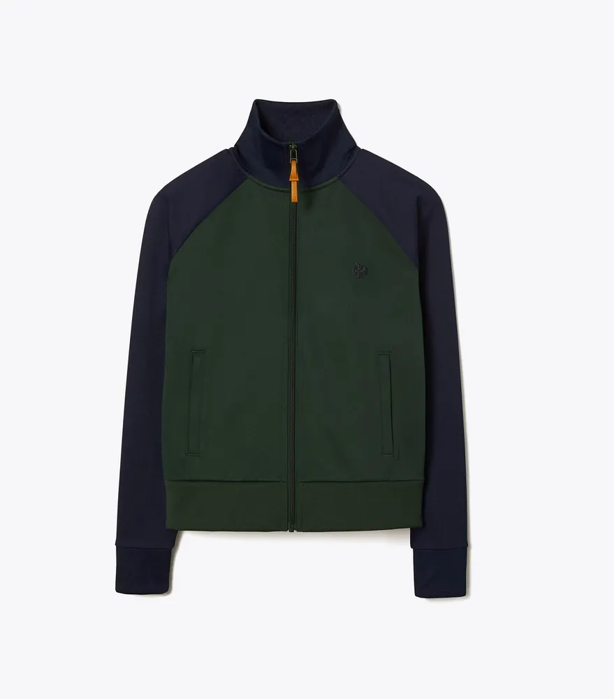 Color-Block Double Knit Track Jacket