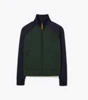 Color-Block Double Knit Track Jacket