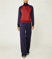 Color-Block Half-Zip Pullover