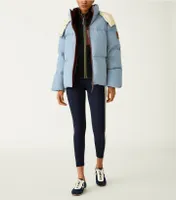 Color-Block Hooded Down Jacket