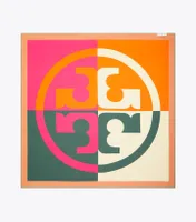 Color-block Logo Silk Square