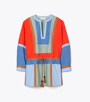 Color-Block Poplin Tunic