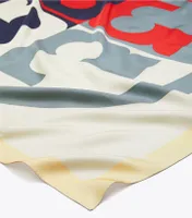 Color-Block Silk Square Scarf