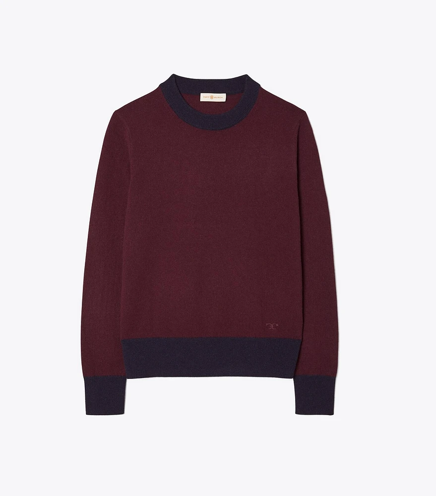 Colorblock Cashmere Pullover