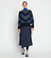 Colorblock Chevron Sweater