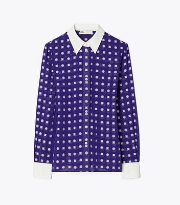 Colorblock Jacquard Shirt