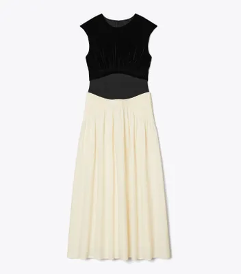 Colorblock Pleated Dress