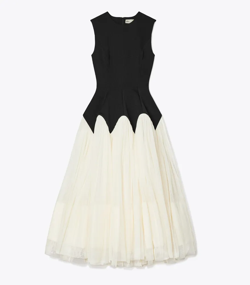 Colorblock Tulle Dress